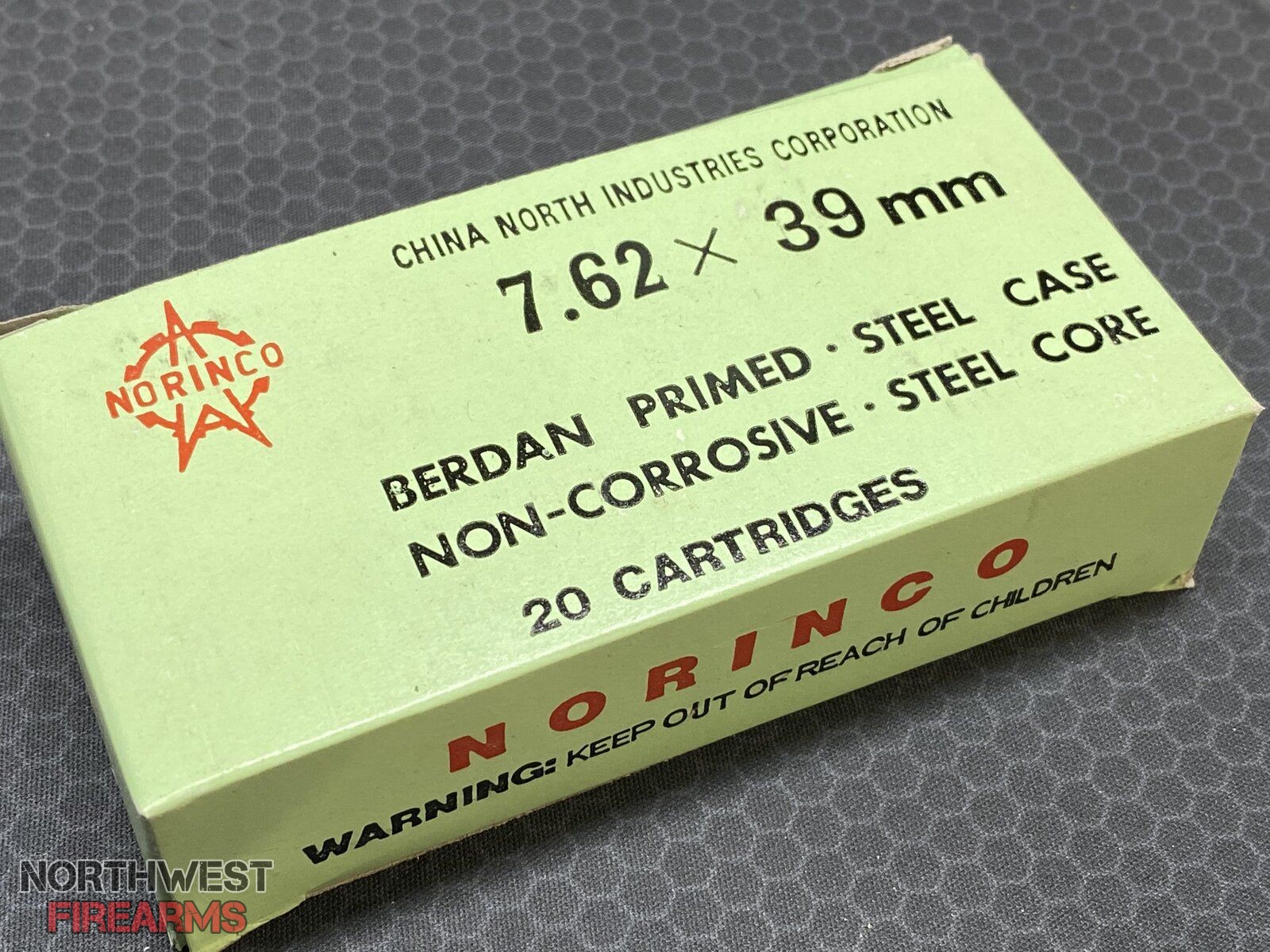Norinco 7.62 x 39, Green box, 1,000 rounds