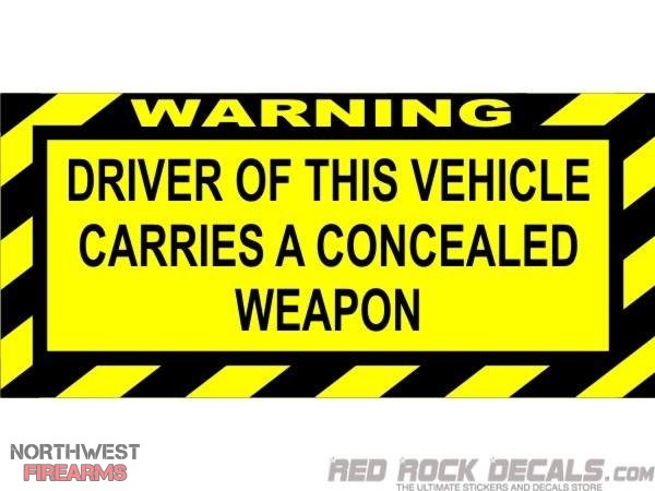 Carry Permit On Board Funny Auto Decal Car Truck Window Decal For Pro Gun Owners