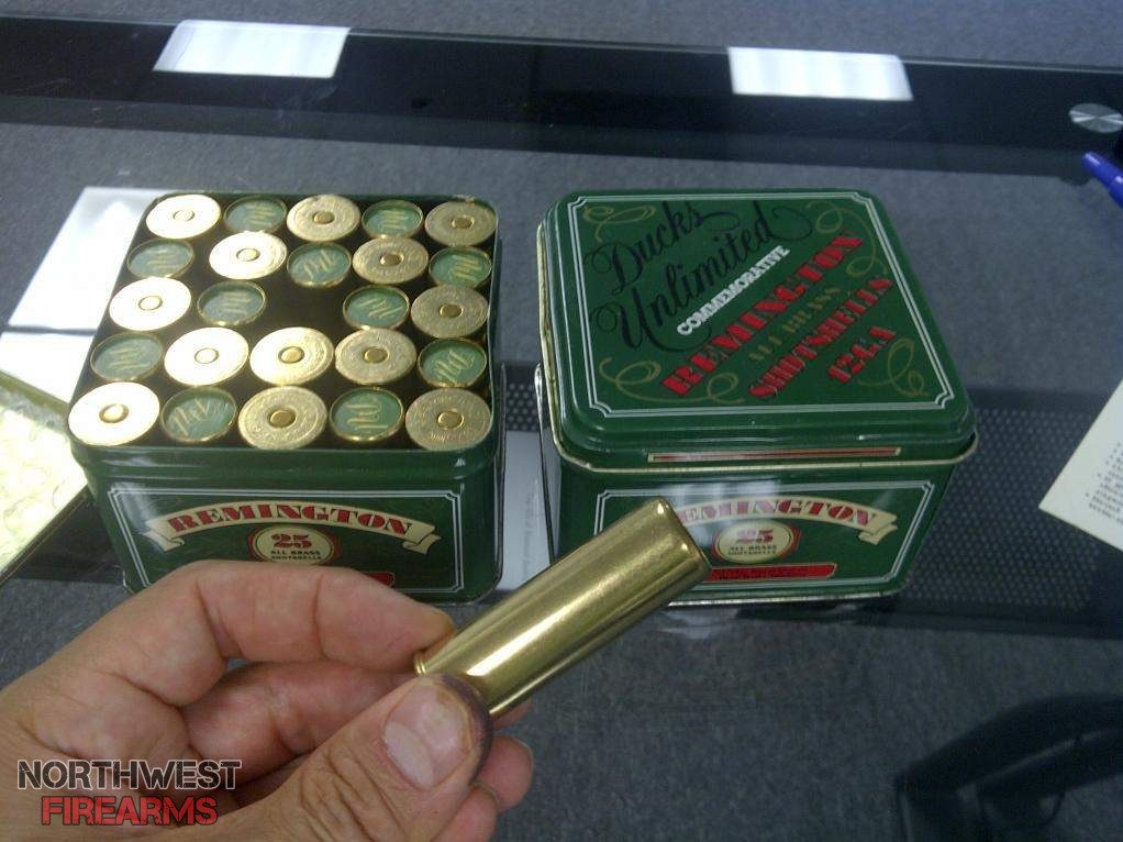 2) Remington 12GA Ducks Unlimited Commemorative Brass Shotshells -  Collectible