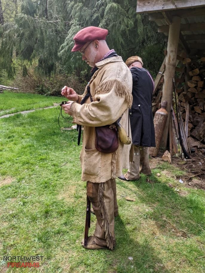Loading my Hawken Rifle.